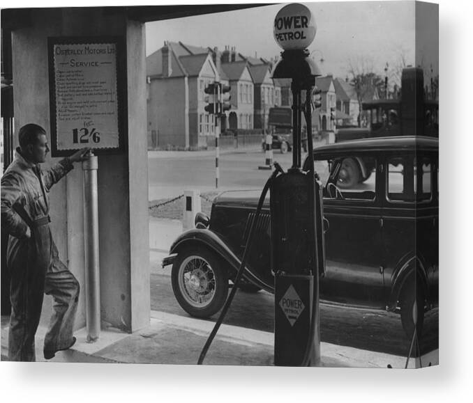 1930-1939 Canvas Print featuring the photograph Traffic Signals by Fox Photos