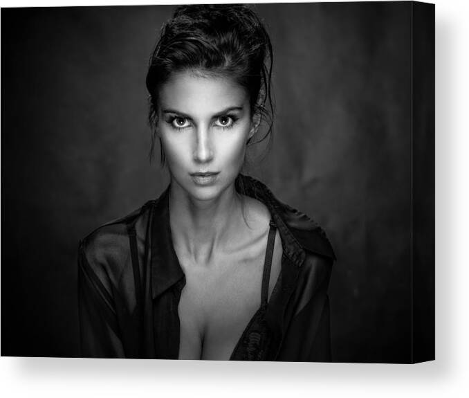 Model Canvas Print featuring the photograph Translucent Hypnosis by Luc Stalmans