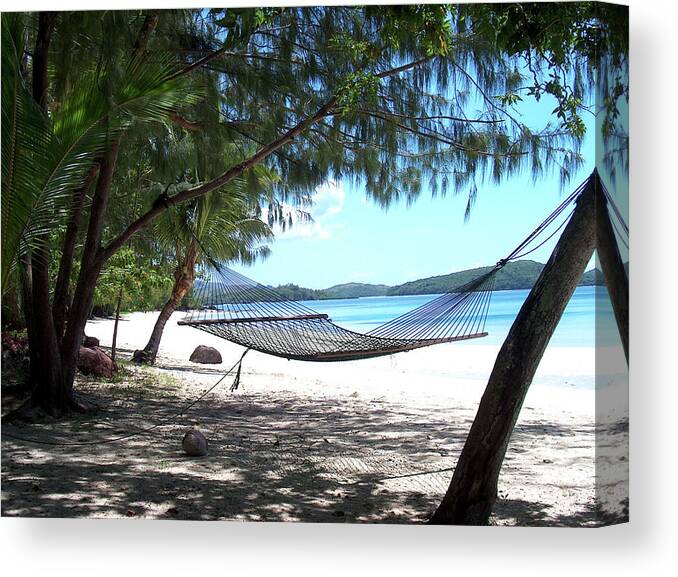 Fiji Canvas Print featuring the photograph Tropical afternoon R and R by Leslie Struxness