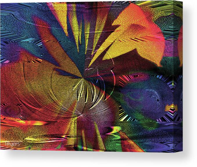 Abstract Digital Art Canvas Print featuring the digital art Tropicale by Paula Ayers