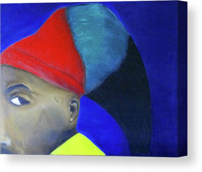 African-american Canvas Print featuring the painting Tupac by Sylvan Rogers
