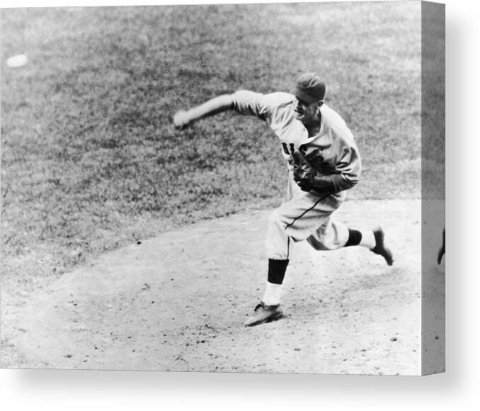 American League Baseball Canvas Print featuring the photograph Warneke Pitches In The World Series by Fpg