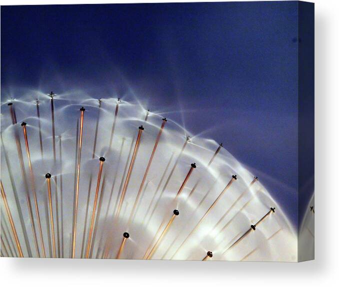 Wind Canvas Print featuring the photograph Water Bursts by Sandra L. Grimm