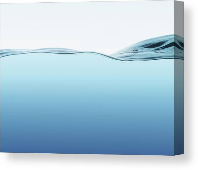 Spray Canvas Print featuring the photograph Water Surface With Wave by Kedsanee
