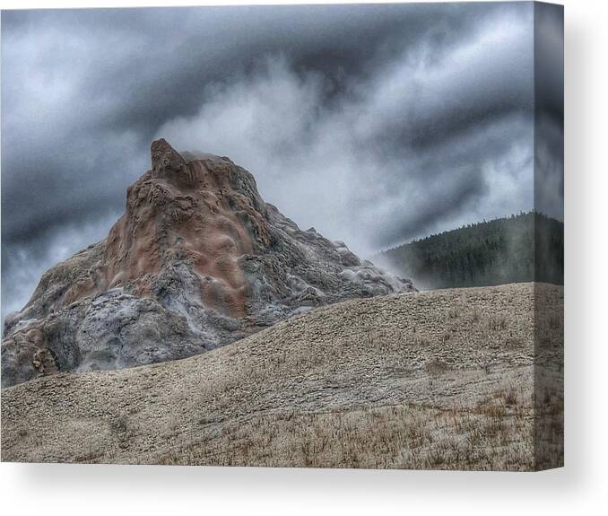 White Dome Geyser Canvas Print featuring the photograph White Dome Geyser by Bonnie Bruno