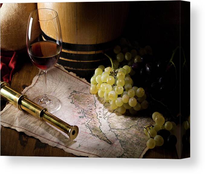 Alcohol Canvas Print featuring the photograph Wine by Syldavia