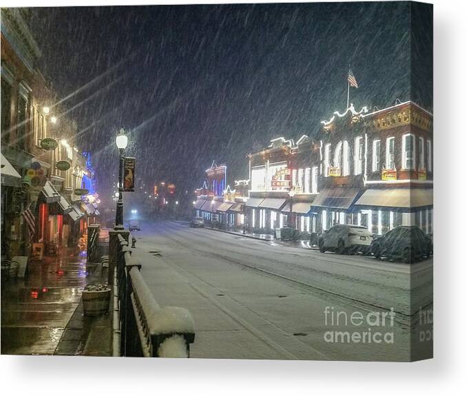 Snow Canvas Print featuring the photograph Winter in Cripple Creek - Colorado by Tony Baca