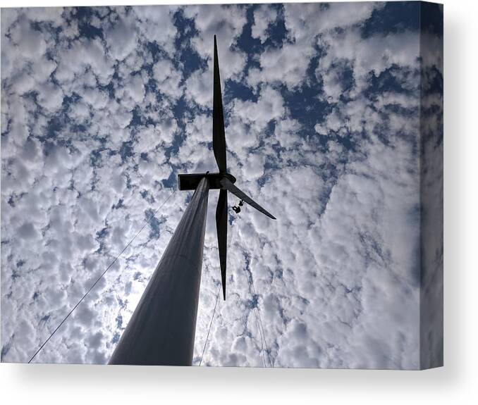 Rope Access Canvas Print featuring the photograph Working in the Wind by Travis Morgan