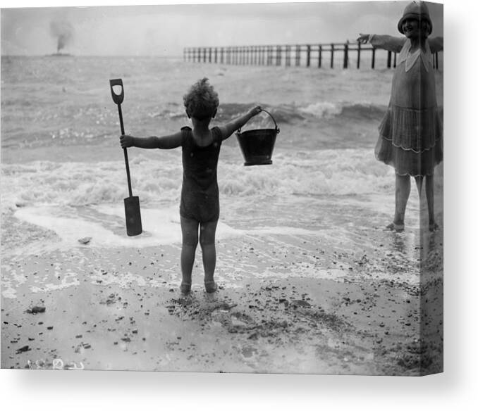 Child Canvas Print featuring the photograph Young Canute by Fox Photos