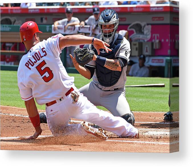 People Canvas Print featuring the photograph Albert Pujols by Jayne Kamin-oncea