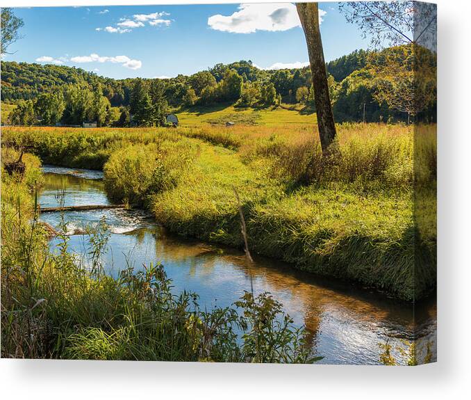 Autmn Canvas Print featuring the photograph Autumn Spring Creek #1 by Mark Mille