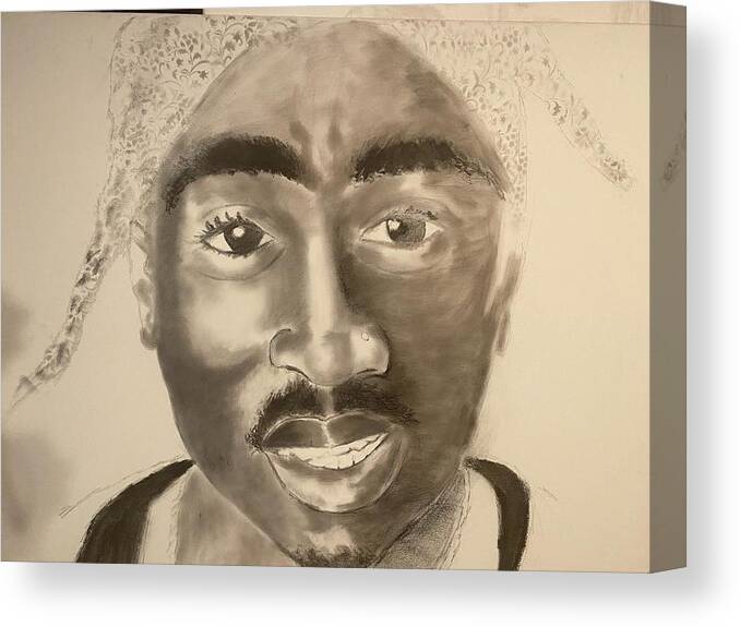  Canvas Print featuring the drawing PAC by Angie ONeal
