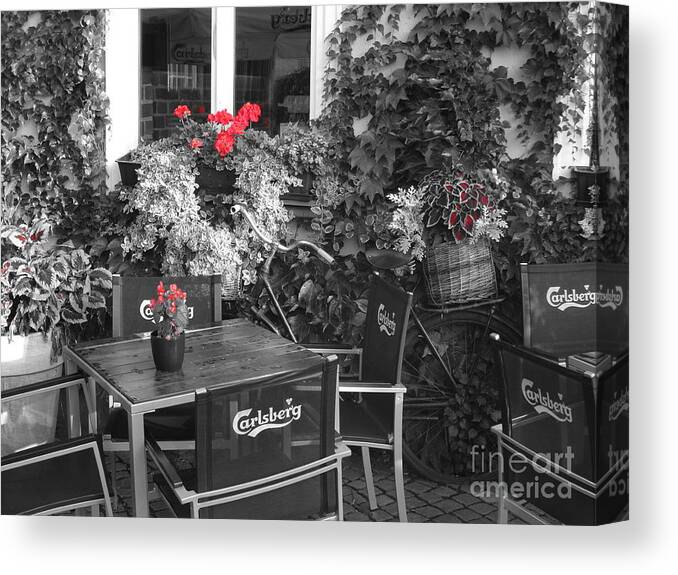 Restaurant Canvas Print featuring the photograph RED by Thomas Schroeder