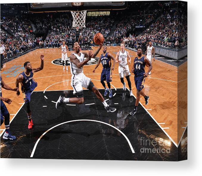 Nba Pro Basketball Canvas Print featuring the photograph Rondae Hollis-jefferson by Jesse D. Garrabrant