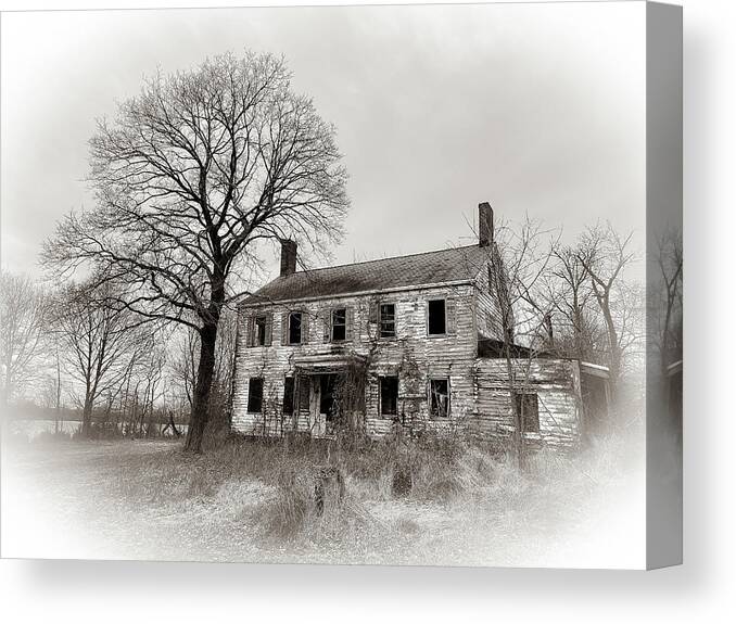  Farm Canvas Print featuring the photograph Spook House by David Letts