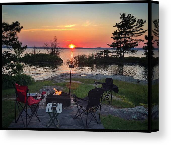 Camp Canvas Print featuring the photograph Sunset on 92 #1 by Robert Dann