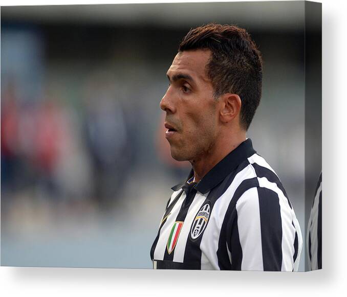 Sports Ball Canvas Print featuring the photograph AC Chievo Verona v Juventus FC - Serie A #11 by Dino Panato