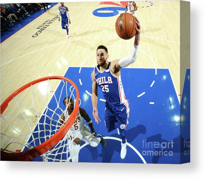 Nba Pro Basketball Canvas Print featuring the photograph Ben Simmons by Jesse D. Garrabrant