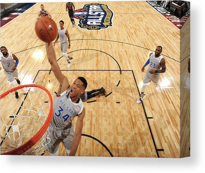 Event Canvas Print featuring the photograph Giannis Antetokounmpo by Andrew D. Bernstein