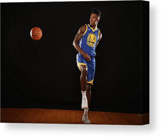 Nba Pro Basketball Canvas Print featuring the photograph Jordan Bell by Brian Babineau