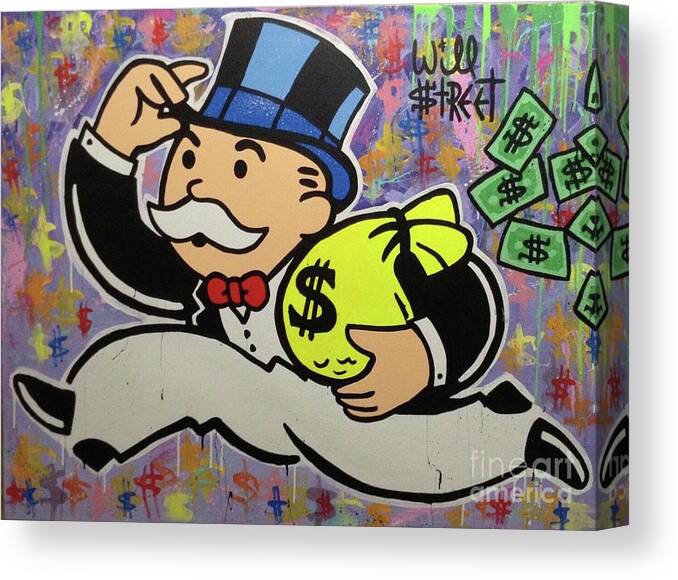 Monopoly-Money Rich Will Street Canvas Print / Canvas Art by Street Art -  Fine Art America