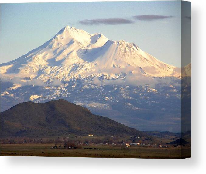 California Canvas Print featuring the photograph Mt. Shasta #2 by Sandra Peery