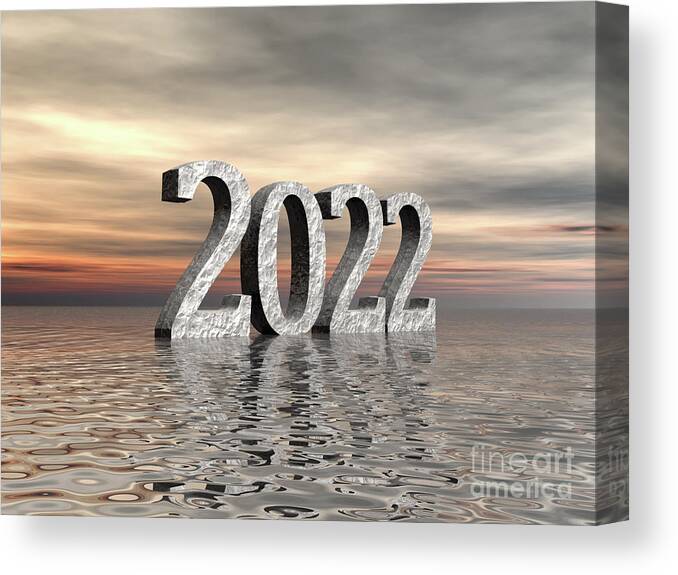 2022 Canvas Print featuring the digital art 2022 by Phil Perkins