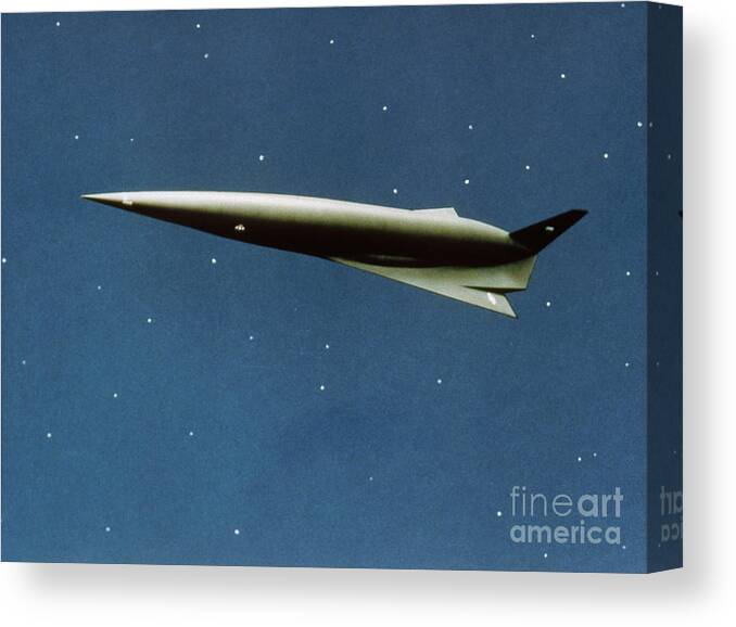 1985 Canvas Print featuring the drawing AERO-SPACE PLANE, c1985 #3 by Granger