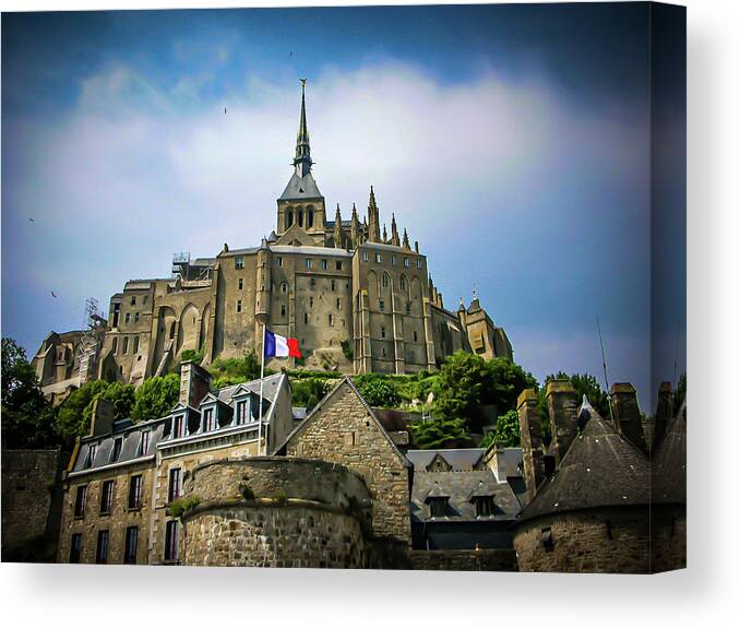 Building Canvas Print featuring the photograph The Mont Saint-Michel #3 by Jim Feldman