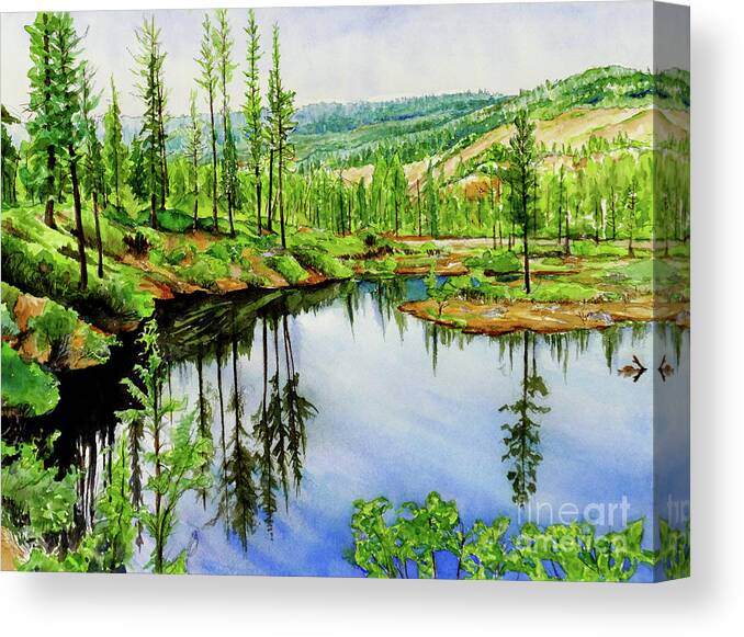 Placer Arts Canvas Print featuring the painting #439 Reflection #439 by William Lum