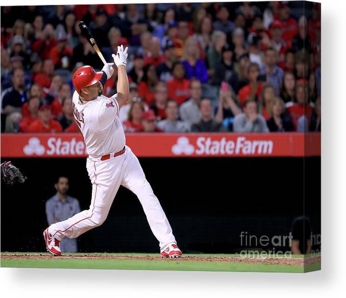 People Canvas Print featuring the photograph Albert Pujols by Harry How