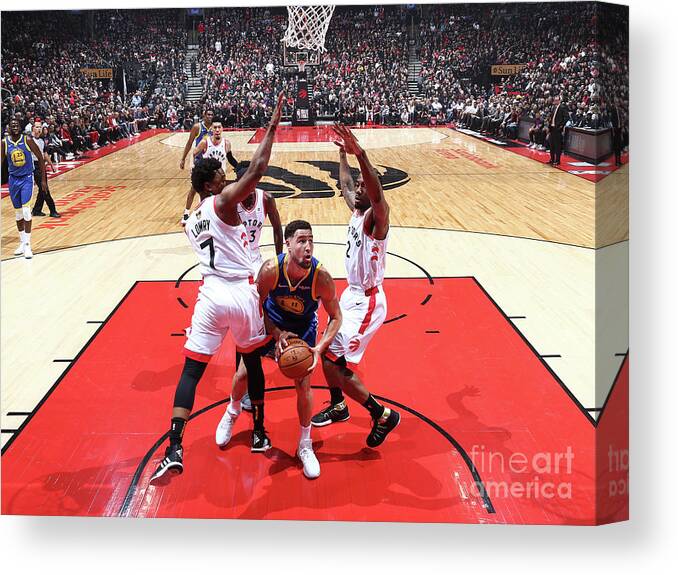 Klay Thompson Canvas Print featuring the photograph Klay Thompson #5 by Nathaniel S. Butler