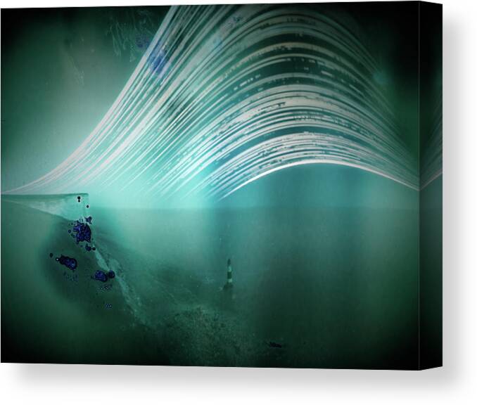  Canvas Print featuring the photograph 6 month exposure - Beachy head Lighthouse by Will Gudgeon