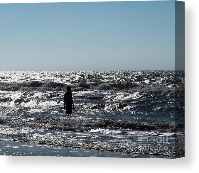 Beach Canvas Print featuring the photograph A Bright Sunny Day on the Beach by L Bosco