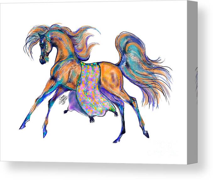 Arabian Canvas Print featuring the digital art A Gift for Zeina by Stacey Mayer