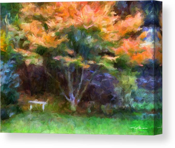 Landscape Canvas Print featuring the painting A Place to Rest by Trask Ferrero