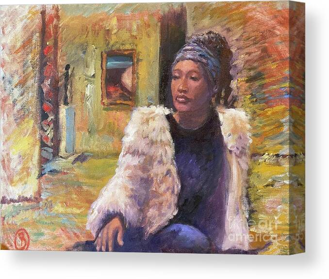  Poetry Canvas Print featuring the painting A Regal Pose by B Rossitto