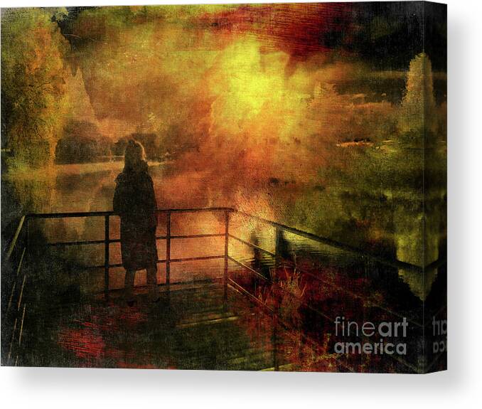 Sun Canvas Print featuring the photograph Ablaze by Russell Brown
