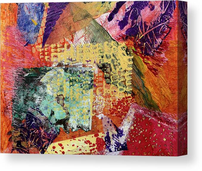 Abstract Collage Canvas Print featuring the mixed media Abstract Collage #2 by Lorena Cassady