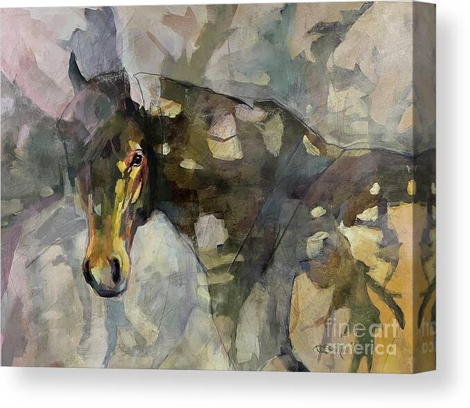 Horse Canvas Print featuring the painting Anim by Kimberly Santini