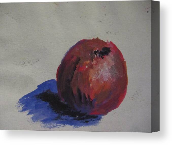 Apple Canvas Print featuring the painting Apple a day by Jen Shearer