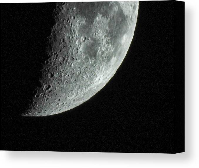 Moon Canvas Print featuring the photograph Approaching Moon by Russel Considine