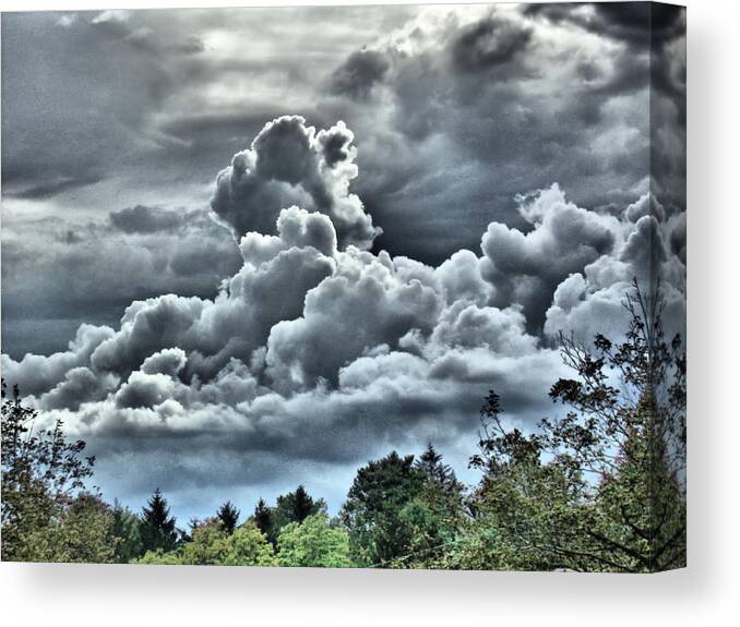 Clouds Canvas Print featuring the photograph Approaching Rainstorm by Christopher Reed