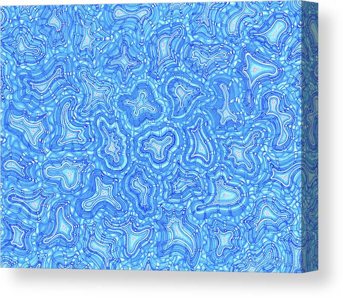 Blue Canvas Print featuring the drawing Aquazul by Dave Migliore