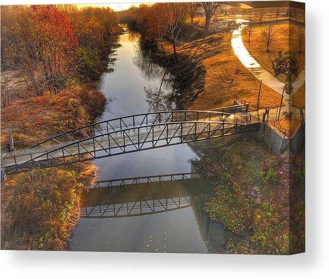 Nature Canvas Print featuring the photograph Autumn In the South by Michael Dean Shelton