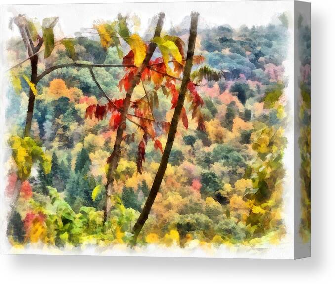 Autumn Canvas Print featuring the mixed media Autumn in the Valley by Christopher Reed