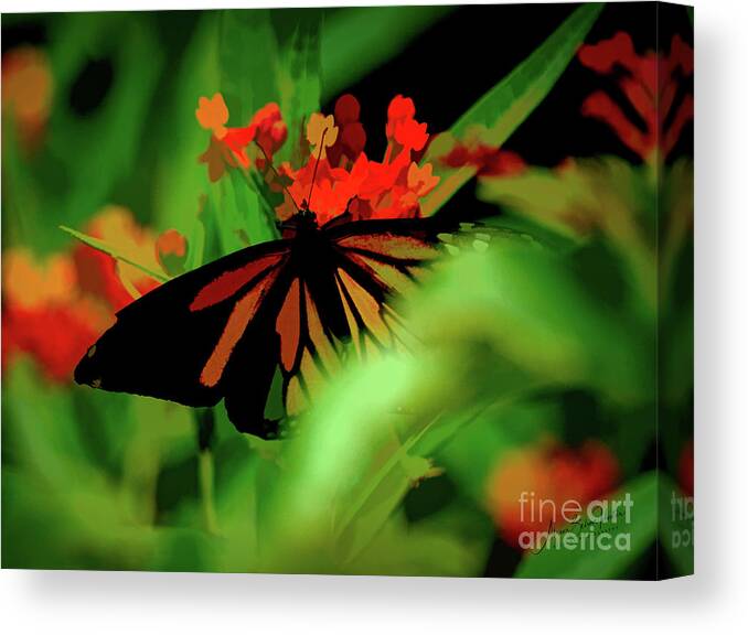 Butterfly Canvas Print featuring the photograph Batik by Alison Belsan Horton