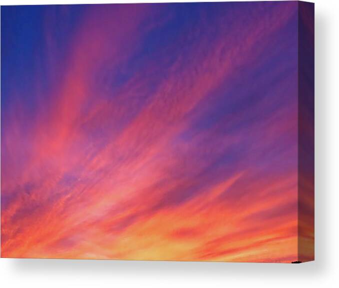 Radiant Canvas Print featuring the photograph Beautiful Arizona Sunset Rays by Judy Kennedy