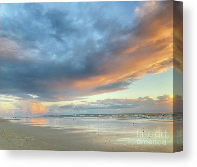 Beach Canvas Print featuring the photograph Beautiful beach cloud by Julianne Felton