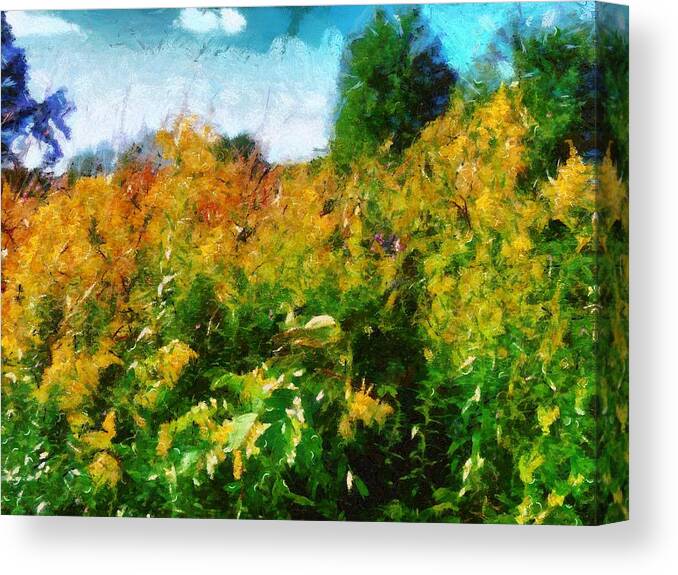 Autumn Canvas Print featuring the mixed media Beginning of Autumn by Christopher Reed